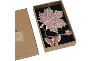 OKVGO Urocza urocza metalowa zakładka do książki w kolorze różowego złota, prezent dla czytelnika, nauczyciela i ucznia, na Święto Dziękczynienia, Boże Narodzenie i urodziny, różowe złoto, styl 2