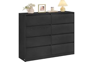 VASAGLE Kollektion – byrå för sovrum, förvaringsorganiseringsenhet med 8 lådor, 40 x 119,4 x 97,5 cm, modern stil, ebenholts