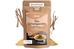 Organiczny Proszek z Witani Ospałej firmy Monte Nativo - 700g Najwyższa jakość - Proszek ze zmielonego korzenia - Żeń-szeń indyjski - Zimowa wiśnia - Withania Somnifera - Certyfikat Ekologiczny - z Indii - Testowany Laboratoryjnie