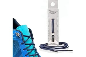 leazy Round Runde Elastische Schnürsenkel zum Einhaken - Gummi Schuhbänder Ohne Binden - Perfekter Sitz und Stabiler Halt für den Sport- und Freizeitbereich