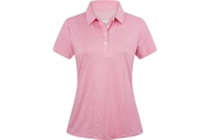 EKLENTSON Women's Polo Shirts Short Sleeve Quick Dry Tennis Golf T-Shirts Breathable 4 Buttons Sports Workout Gym Tops