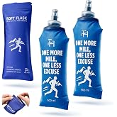 Ph Pro Heat Soft Flask 500 ml, Pack of 2 Folding Bottles for Running | Bite Valve and Flexible Body that Reduces Volume When