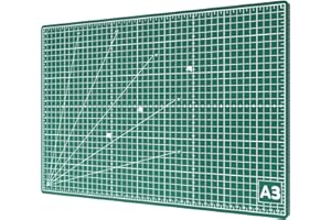 ACROPAQ A3 Manta de corte - Auto-cicatrizante, 5 capas de protección para tus muebles, con cuadrículas y marcas de ángulo en ambos lados - Manta de manualidades, manta de corte y manta de pintura