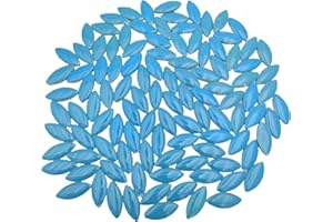 BTMIEY Carreaux de mosaïque en céramique de 500 g pour loisirs créatifs, 33,8 mm x 14,8 mm, feuilles de saule, pour kits de fabrication de mosaïque, projets artistiques, décoration d'intérieur et d'extérieur