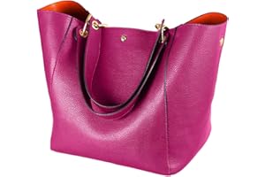 SQLP Damen Henkeltaschen Leder Groß Kapazität Shopper Tasche Student Schultasche Arbeit Handtasche für Damen Schultertaschen Weich Umhängetasche