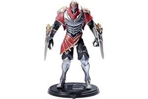 LEAGUE OF LEGENDS - FIGURINE PREMIUM 18 CM ZED - Figurine Articulée Zed 18 cm A Collectionner - Avec Détails Qualité Et 2 Accessoires - Collection Champion - 6062261 - Jouet Enfant 12 ans et +