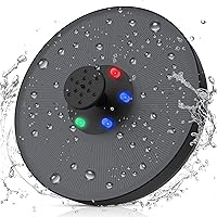 Aidodo Solar Springbrunnen mit LED, 3W Solar Panel, Outdoor Teichpumpe Wasserpumpe mit 7 Fontänenstile, Solar…