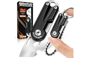 GIRIAITUS Regalo Uomo 2in1 Coltello Multiuso con Apribottiglie, Portachiavi, Campeggio Accessori Utili, Regali di Natale, Regalo Uomo Compleanno, Regalo Anniversario per Lui
