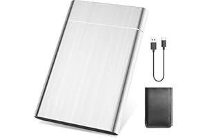 UIUIT Disque Dur Externe Ultra Fin Tout-Aluminium Stockage HDD pour PC, Xbox One, Mac, Laptop, Ordinateur Portable de Bureau, Wii U, TV, Windows