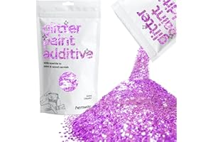 HEMWAY Pintura con brillantina para paredes color morado lavanda emulsión aditiva látex acrílico destellos pintura para interiores extra gruesa 100 g/3,5 oz