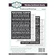 Creative Expressions Wordies Sentiment Sheets-Traditional Christmas, Black and White, A5