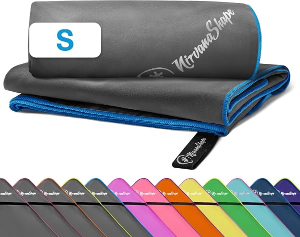 NirvanaShape Toalla de Microfibra 60 x 40 cm, Toalla de Viaje Ligera y compacta - Toalla de Microfibra para Viajes, Vacaciones, Fitness - sin Bolsillo en la Esquina ni Bolsa de Embalaje - 1