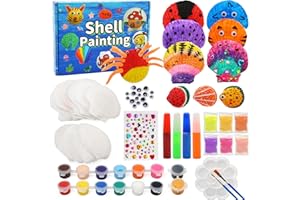 Ballery Kit di Pittura per Bambini, Set Lavoretti Creativi Con Conchiglie, Giocattoli Bricolage Che Brillano al Buio, Regalo di Compleanno