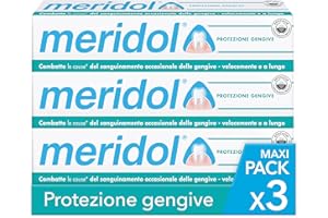 meridol Dentifricio Protezione Gengive con Ingrediente Antibatterico 3x75ml I Combatte le Cause dell'Irritazione e del Sanguinamento Occasionale delle Gengive I Con Fluoruro Amminico e Stannoso