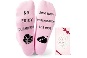 Sunia Calcetines Divertidos Mujer, Calcetines Divertidos Antideslizantes Algodón, Regalos Originales Mama, Regalos Mujer Originales, Regalo Madre Cumpleaños,Regalo del Día de la Madre para Mamá Abuela