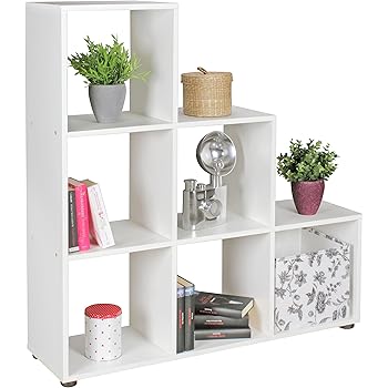 Amazon.de: SONGMICS Stufenregal Bücherregal würfelregal Raumteiler