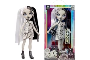 RAINBOW HIGH Shadow High Heather Grayson - Poupée Mannequin Camaïeu de Gris 28cm, Cheveux et Tenue Noirs et Blancs, Sac À Main Élégant, Cadeau Mignon pour Les Enfants de 4 à 10 Ans