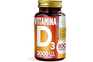 NOEBIS PHARMA Vitamina D3 2000 UI - 800 Compresse - 50 mcg di Vit D per 1 Compressa - Integratore Vitamin D3 ad Alto Dosaggio - Colecalciferolo Vitamina D per Ossa, Denti, Muscoli e Difese Immunitarie
