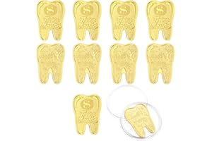 QIWUHAI 10 sztuk wróżek zębów, prezenty dla wróżek zębów, monety pamiątkowe dla dzieci tracące zęby, pamiątki z pamięci, złoto