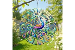 jianyana Wind Spinner 3D Hanging Garden Decoration for Indoor Outdoor Rainbow Wind Spinners