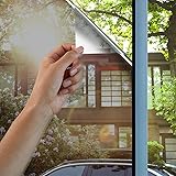 Lifetree One Way Mirror Window Film Silver Privacy Glass Film Heat Reducing Film Reflective Window Sticker Sun Block Film for