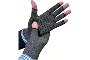 EURI |Guantes Artrosis Manos Mujer Hombre | Guantes Artritis | Guantes sin Dedos | Muñequera Túnel Carpiano | Guantes de Compresión Artritis y Artrosis | Alivio del dolor| Talla M