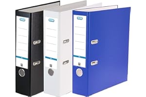 ‎ELBA Elba Ordner A4, Smart Pro, 8 cm breit, Kunststoff außen, 3 Farben, 3 Stück