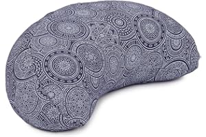 ‎BODHI Bodhi Meditationskissen Yogi Mond | Maharaja Collection | Halbmond Yogakissen mit Buchweizenfüllung | Bedruckter Bezug aus 100% Baumwolle | Kissen für Yoga & Meditation