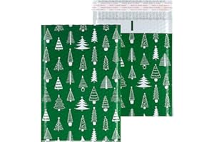HOMEWIT Luftpolsterumschläge A5 Grün, 30 Stück Weihnachten Bubble Mailers - 16cm x 23cm Poly Padded Envelopes Selbstversiegelnde für Senden von Weihnachtskarten und Weihnachtsgeschenken