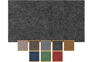 ANRO Wycieraczka zatrzymująca brud, nadaje się do prania, wodoszczelna, wytrzymała, do wejścia, drzwi wejściowych, korytarza, kuchni, sypialni, wymiary 50 x 100 cm, kolor czarny