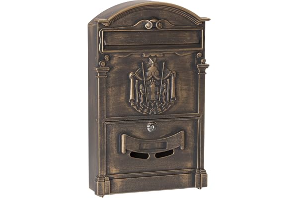 ARREGUI Residencia D-2151/B Boîte aux Lettres individuelle en Aluminium, Style Classique, Taille M (Courrier Format A4, Magazine), Boîte aux Lettres Murale décorative, Facile à Installer, Bronze