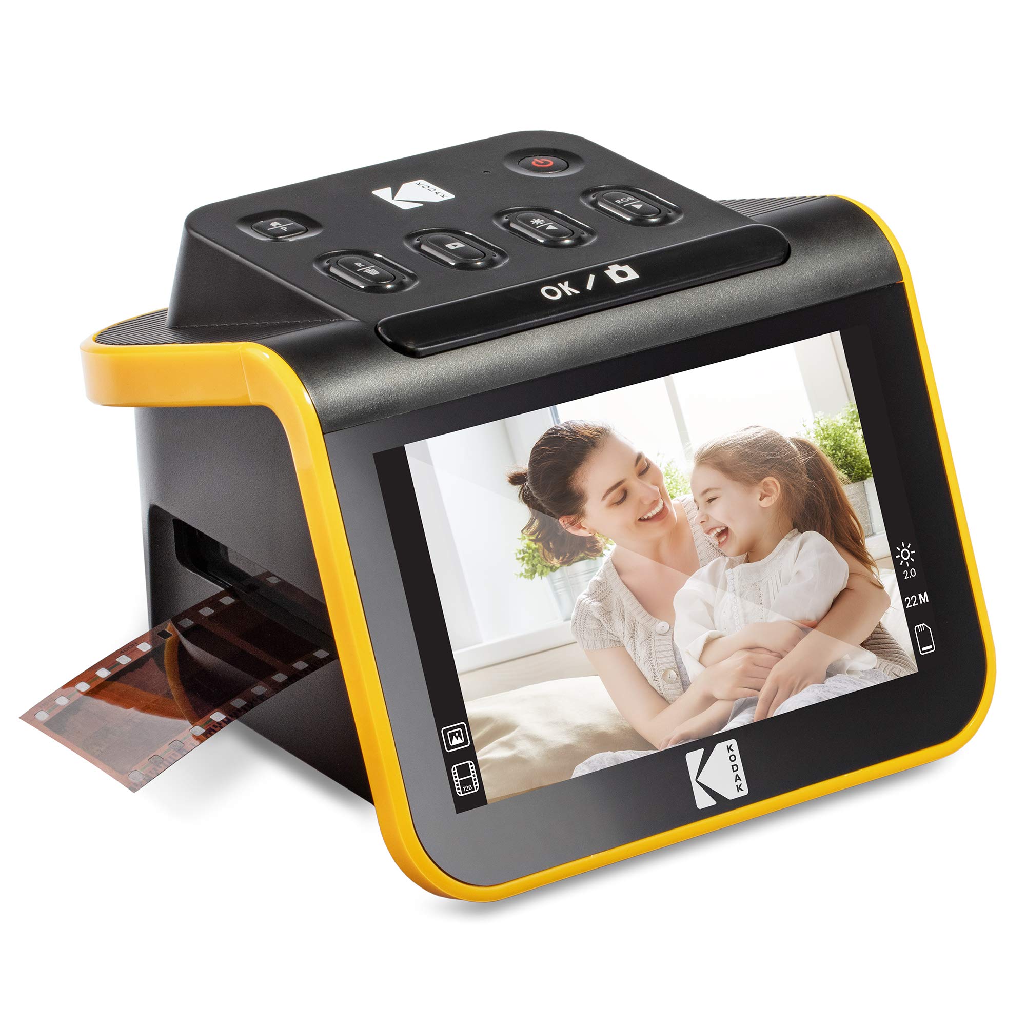 KODAK Slide N SCAN Film and Slide Scanner with Large 5â€ LCD Screen | Convert Color & B&W Negatives & Slides 35mm, 126, 110 Film Negatives & Slides to High Resolution 22MP JPEG Digital Photos