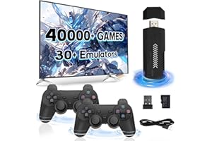 XIXIMENG X2 Plus Console per giochi Retrò Game Stick,40000+ giochi 30+ emulatore,4K HD Retro Console di gioco portatile con Controllore senza fili,Plug and Play Console per videogiochi Retrò per Adulti (64G)