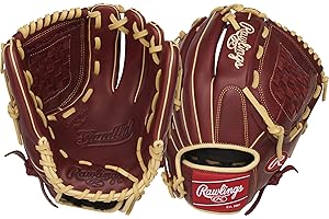 Rawlings Sandlot Series Leather Basket Web Baseball Glove, 12", Right Hand Throw