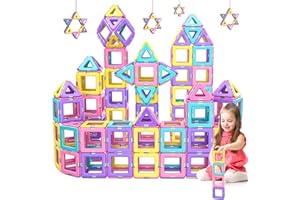 COOLJOYA Magnetische Bausteine, Magnetbausteine Spielzeug ab 2 Jahre, Magnetspiel Geschenk Mädchen ab 2 Jahre, Farbenfrohe Magnete Kinder Mädchen Junge ab 3 4 5 6 7 8 Jahre (2024)