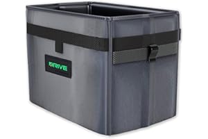 Drive Auto Products Car Bin – Medium Rubbish Binsfor Stowing and Tidying w/DisposableLiners and Adjustable Black Strap – Car Accessories