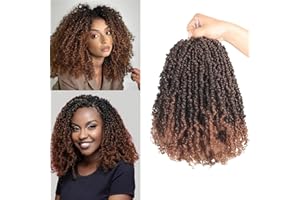 BSMLSPHW YankyTwist Senegalese Twist Braids with Curls, Bouncy Spring Twist Crochet Hair, 8 sztuk (30 pasemek/szt.)