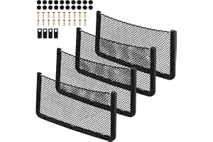 Omtofo Bilförvaringsnät, 4 stycken 42 x 21 cm nätväska, bilorganisatör, förvaringsväska, flexibel bagagenät för husvagn
