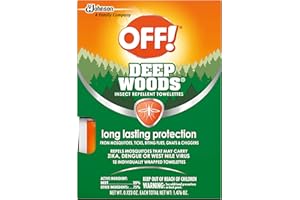 KATIX Off Deep Woods Insect Repellent Wipes Towelettes | Best Deet Formula | Safely Repel Flying Insects Bugs Gnats Mosquitoes | Great for Outdoor Indoor Use | 36 Count Value Pack | Individually Wrapped