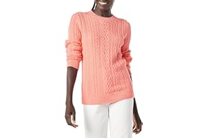 Amazon Essentials Mujer Jersey Suave Trenzado de Manga Larga con Cuello Redondo (Disponible en Tallas Grandes)