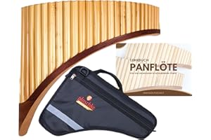PLASCHKE INSTRUMENTS Plaschke flauto di pan concerto con zoccolo design, kit con custodia e libro didattico, 25 toni- Sol