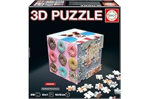 Educa - 3D Puzzle Cube Aesthetic. El Reto puzzlero en Forma de Cubo con 216 Piezas en Total. Estructura: Base montable Cubierta por 6 Puzzles de 36 Piezas Cada uno. A Partir de 14 años (20125)