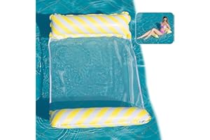 Yisscen Hamac Gonflable Piscine,Multifonction Hamac Flotteur Bouées et Matelas Gonflable Piscine,Transat Gonflable Piscine,Portable Bouee Piscine pour Enfants Adultes pour Plage Piscine(Rose/Bleu/Vert/Jaune)