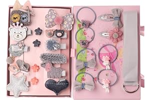 Seatecks 24 Pezzi Mollette per Capelli Bambina Accessori per Capelli Fermacapelli Bambino Confezione Regalo Set per Festival Foto Puntelli e Daily Decorate-Grigio