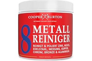 ‎COOPER & BURTON Metall Intensiv-Kraftreiniger Konzentrat 0,5kg | Reinigen, polieren & versiegeln | Für Metall Reinigung & Pflege von Edelstahl Aluminium Chrom Bronze Kupfer Messing Nickel Zink | COOPER & BURTON