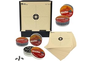 ‎OPTACS OpTacs Set Kugelfangkasten Maxi 14x14 cm + 400 H&N Excite Spike Diabolos + 10 Zielscheiben Luftgewehr