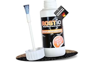 ‎ROSTIO Rostio Rostumwandler 100 ml – mit Pinsel – Rostkonverter & Grundierung – für Auto, Stahl & Eisen – kein Abwaschen – überlackierbar nach 6–8 h – ergiebig bis 2 m²