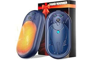 MIATON Calentador de Manos Recargable 2 Piezas, Calentador Portatil Electrico Calentador Manos de Bolsillo, Regalos para Navidad/Camping/Caza/Senderismo