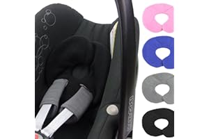 BAMBINIWELT BY RAFAEL K. BAMBINIWELT Kopfkissen, KOPFPOLSTER für Maxi Cosi Pebble/Pebble Plus, Fleece (schwarz) XX