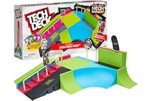 Tech Deck, Neon Mega Park X-Connect Creator, anpassbares Rampenset mit Zwei Fingerboards, leuchtet im Dunkeln, Kinderspielzeug für Jungen und Mädchen